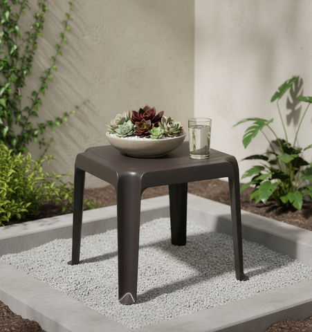 Premium Plastic Low Square Table UAE | Durable Outdoor Furniture Dubai Abu Dhabi