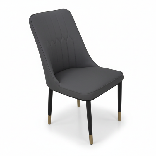 PU Dining Chair with Metal Legs | Grey | IH-DC34