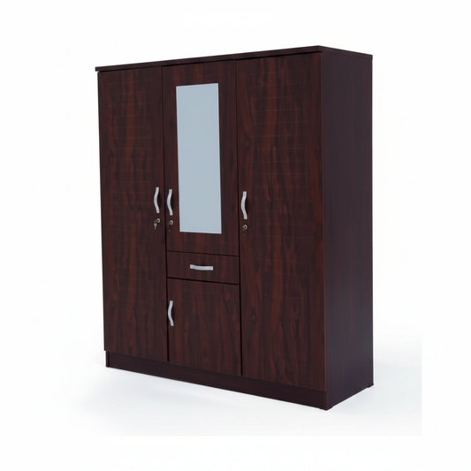 Three Door Wardrobe IH 7738 | Premium Wooden Wardrobe UAE