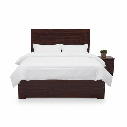 Single Wooden Bed Without Side Table | IH 720 | 120×190 cm