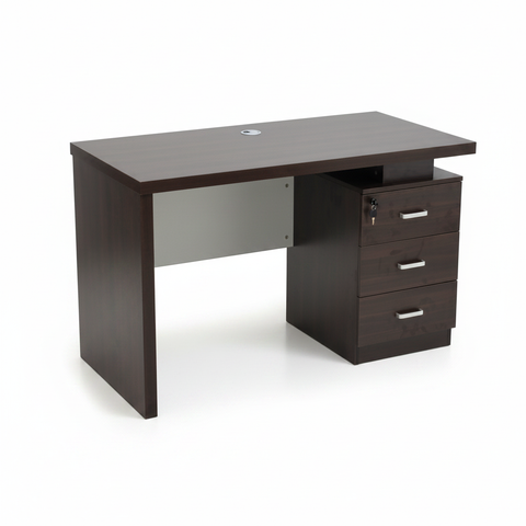 Dark wood office desk white background – wenge modern desk 120cm 140cm available in Dubai UAE