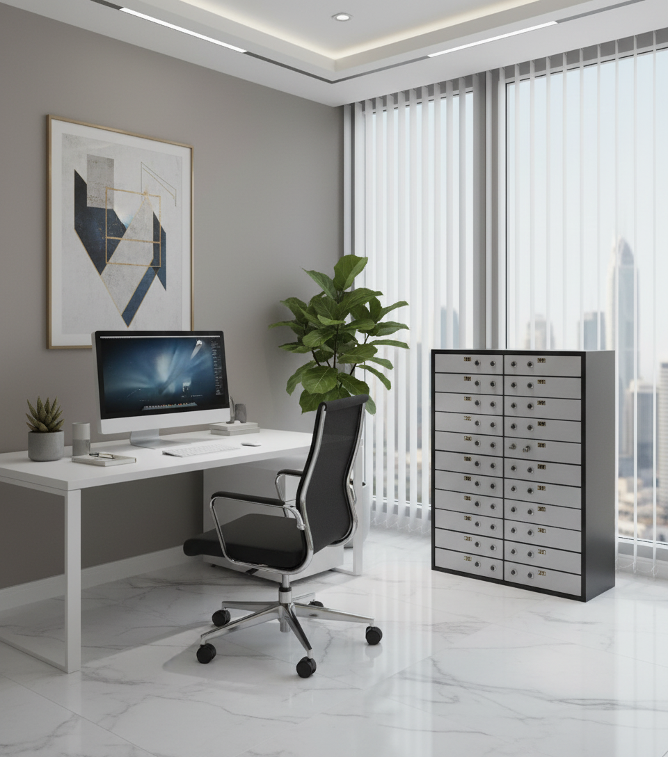 Valberg DB-24 Deposit Boxes UAE - 24 Compartment Bank Vault Storage Dubai