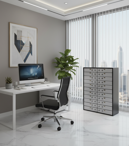 Valberg DB-24 Deposit Boxes UAE - 24 Compartment Bank Vault Storage Dubai