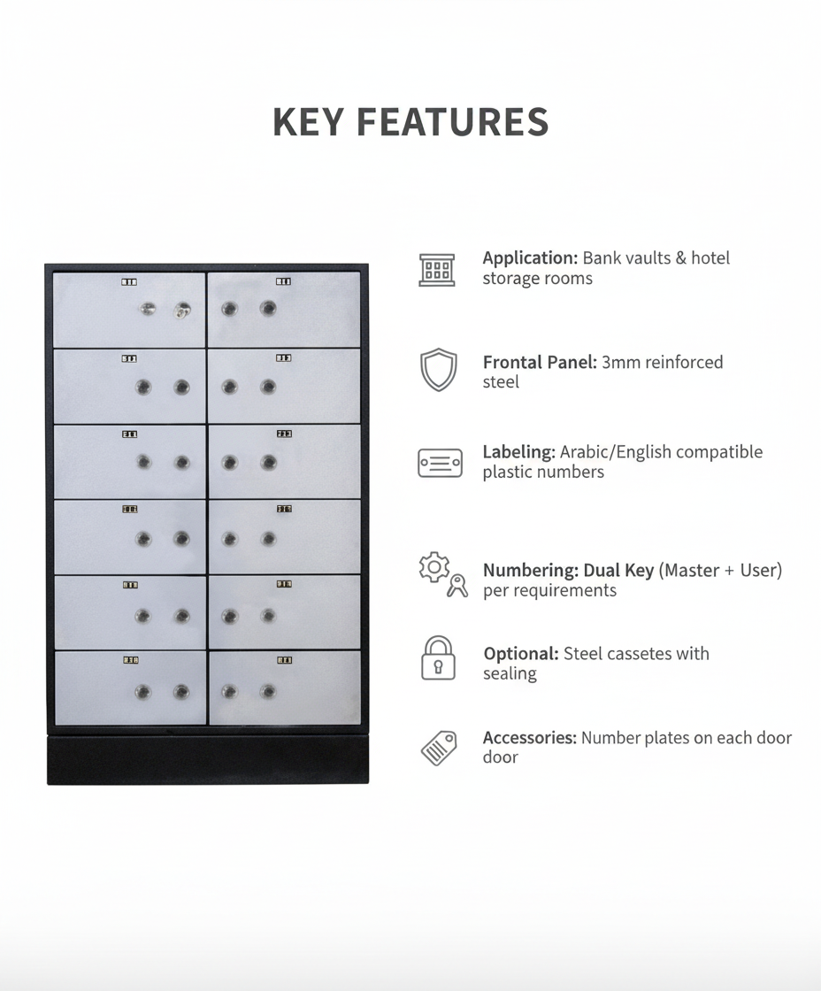 Valberg DB-12 Deposit Boxes UAE - Bank Vault Storage Dubai