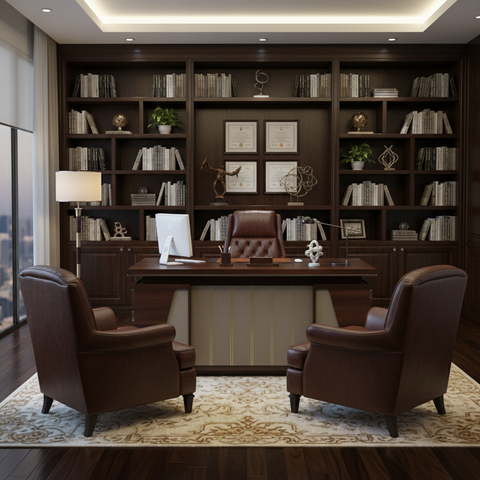 Office Desk 1.4m Oak & Khaki | Premium Workstation 140x70x75cm | UAE Delivery