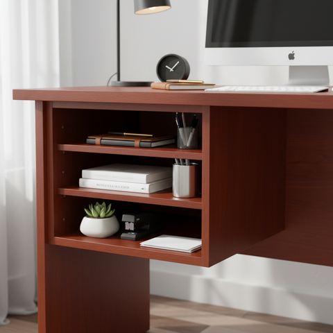 Side Desk Cherry Wood | Premium Office Furniture UAE | INFINI HOMES
