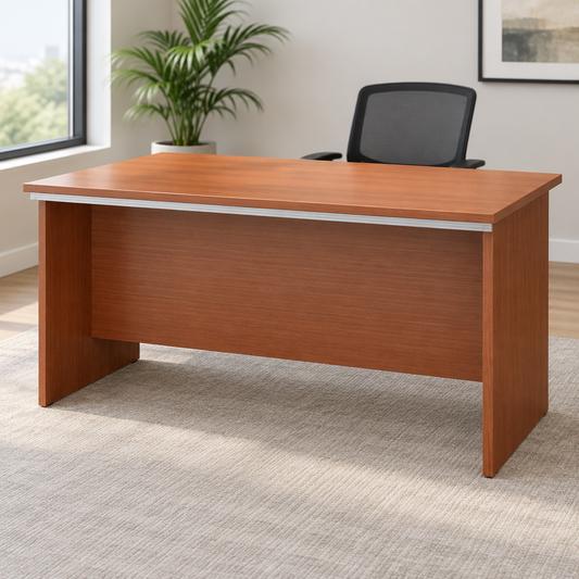 Office Desk 1M Golden Oak (100x60x75cm) | Premium Workspace Furniture