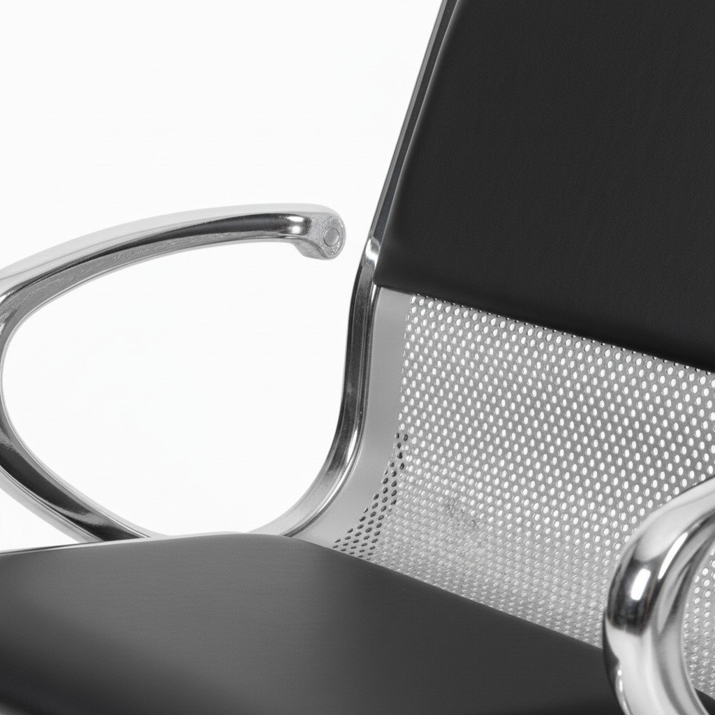 Airport Chair Steel 1-Seater Black | Premium Waiting Room Seating UAE