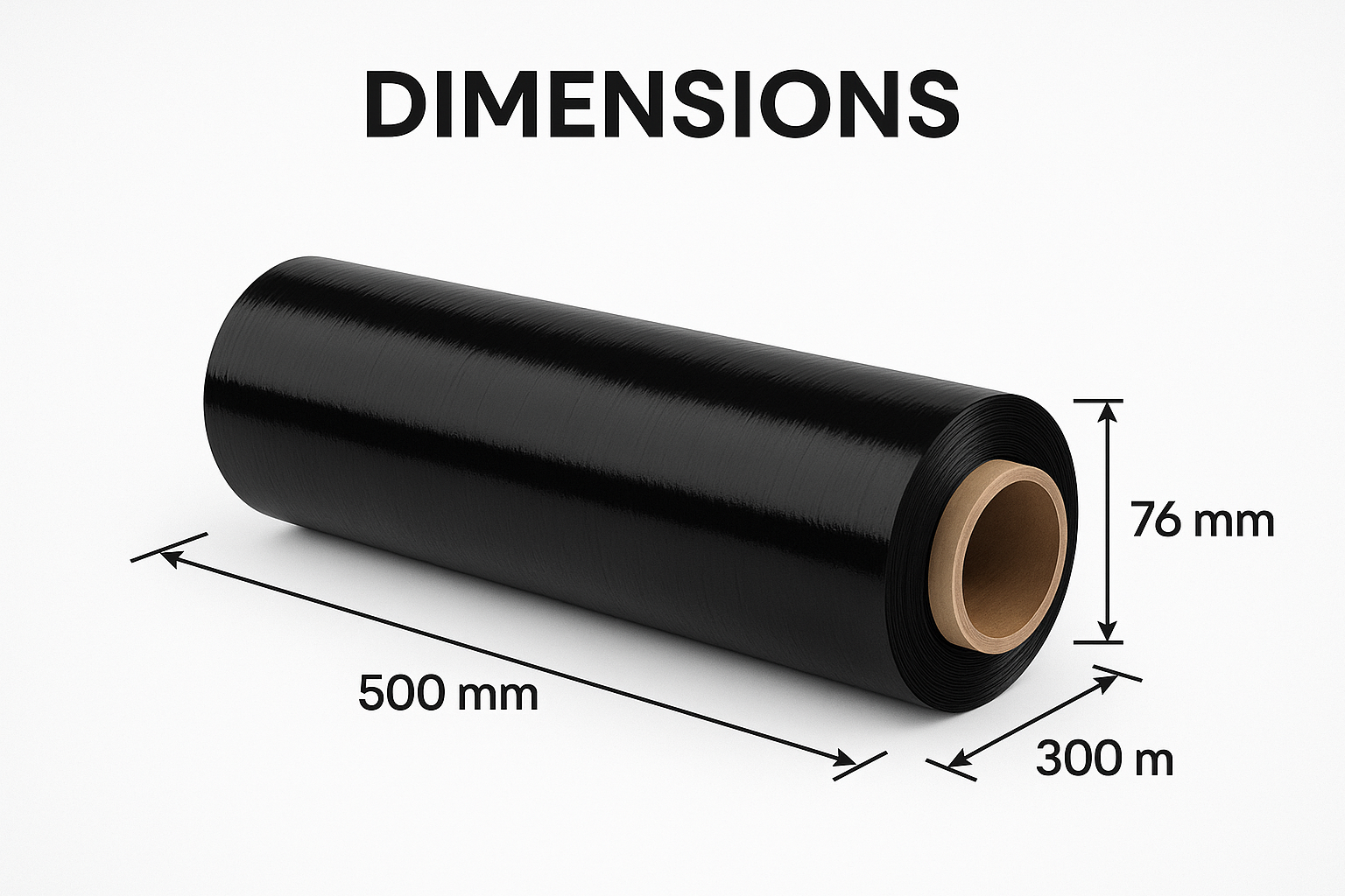 Heavy Duty Black Stretch Film Roll UAE | Premium Pallet Wrap Dubai | Industrial Packaging Film