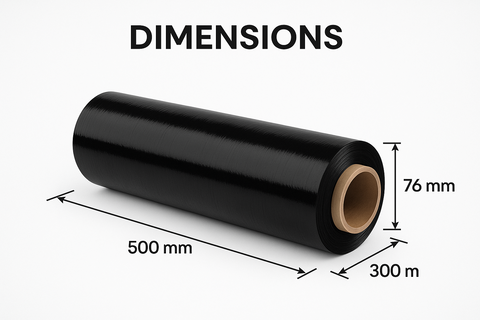 Heavy Duty Black Stretch Film Roll UAE | Premium Pallet Wrap Dubai | Industrial Packaging Film