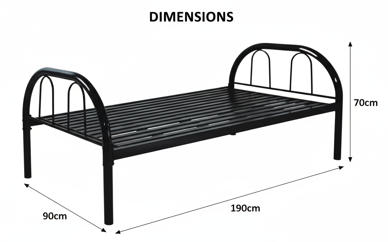 Premium Steel Single Bed Frame UAE | INFINI HOMES Metal Bed Dubai Abu Dhabi