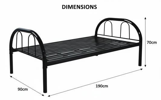 Premium Steel Single Bed Frame UAE | INFINI HOMES Metal Bed Dubai Abu Dhabi