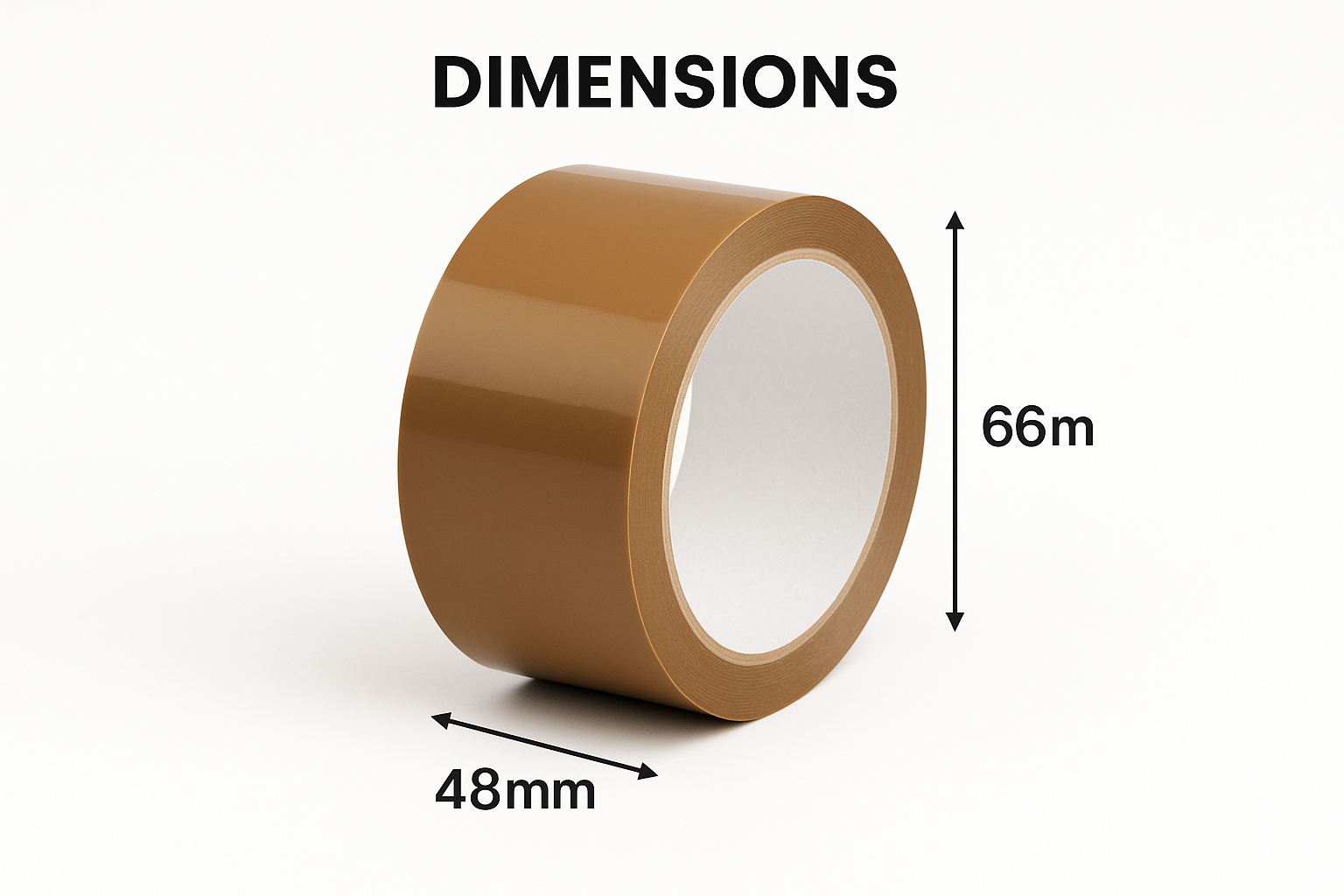BOPP Packing Tape Brown 48mm x 66m - Heavy Duty Adhesive Tape UAE | Shipping Carton Sealing Tape Dubai