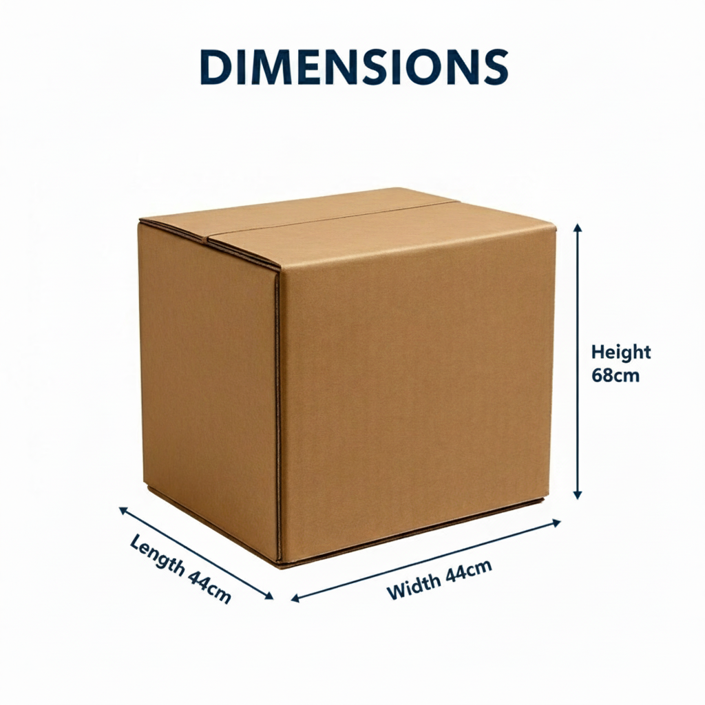Moving Boxes UAE Dubai - 10 Pack Premium Corrugated Cartons | 44X44X68 cm