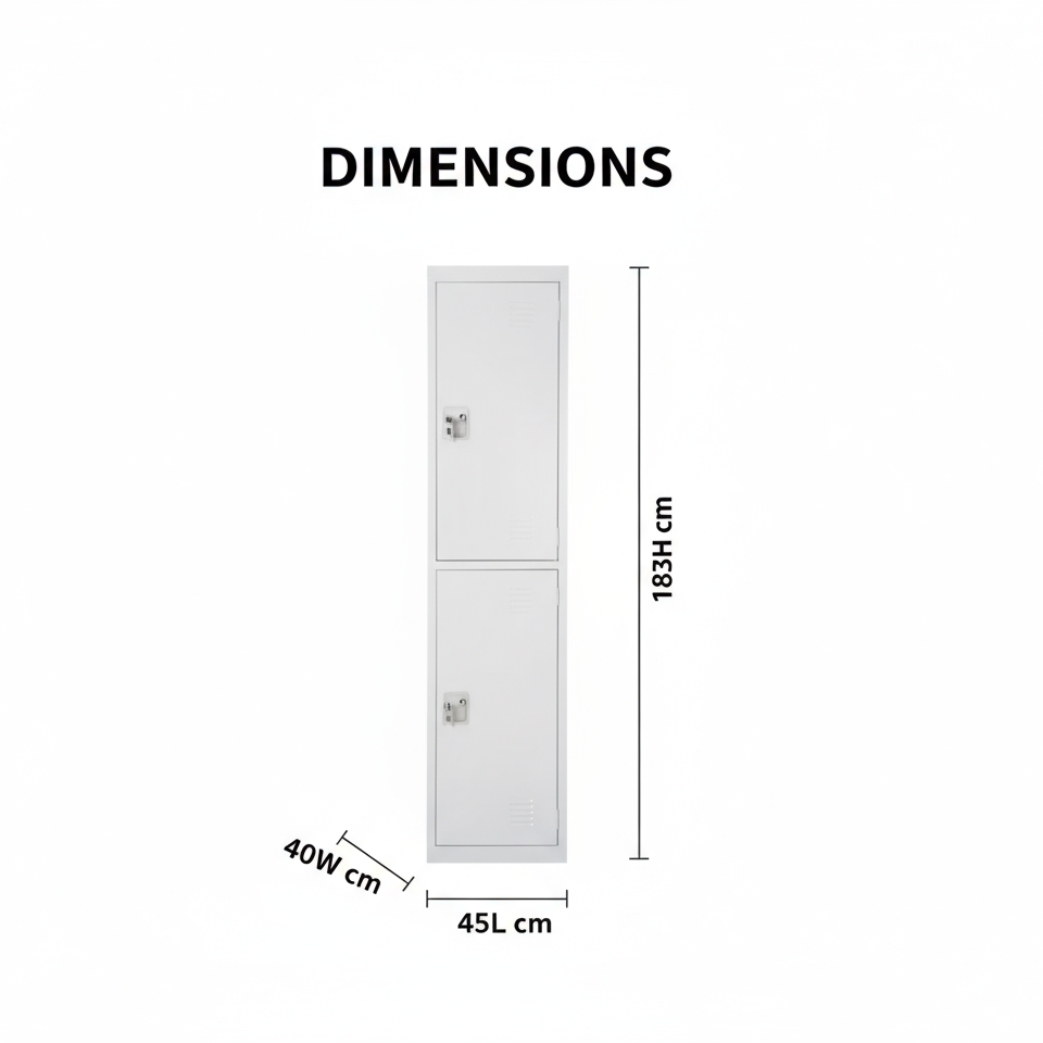INFINI HOMES 2-Tier Steel Storage Locker Cabinet - UAE Wide Delivery
