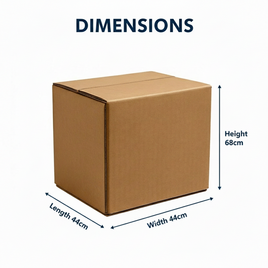 Moving Boxes UAE Dubai - 10 Pack Premium Corrugated Cartons | 44X44X68 cm