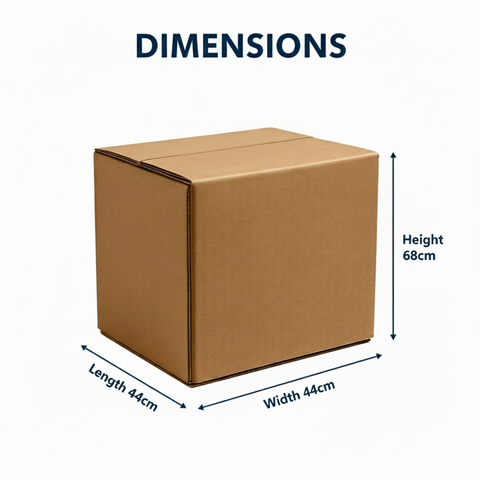Moving Boxes UAE Dubai - 10 Pack Premium Corrugated Cartons | 44X44X68 cm