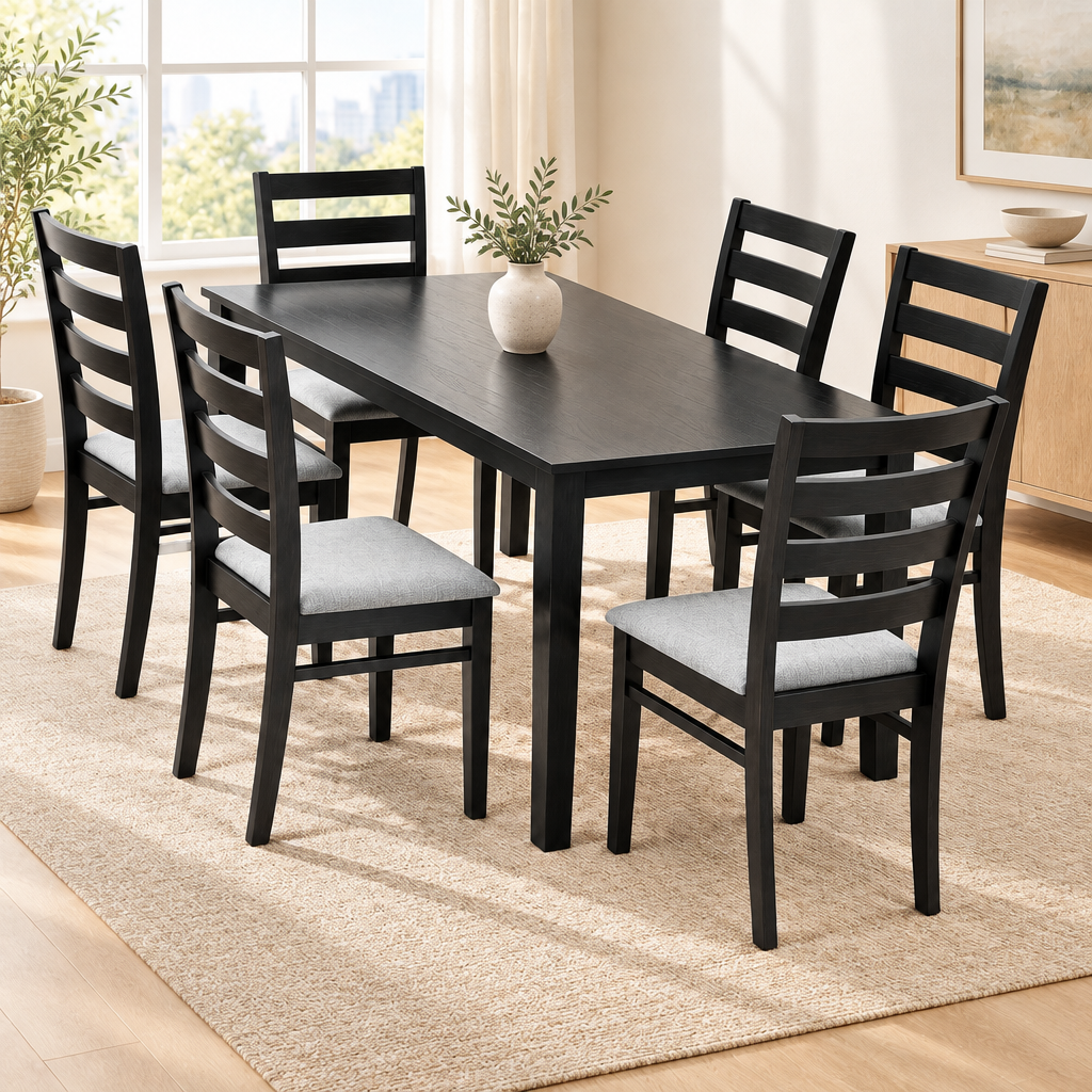 IH-OLIVIA-6 Dining Table Set with 6 Chairs UAE