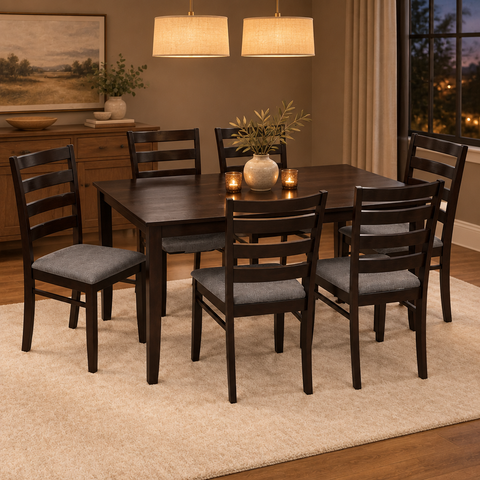 IH-OLIVIA-6 Dining Table Set with 6 Chairs UAE