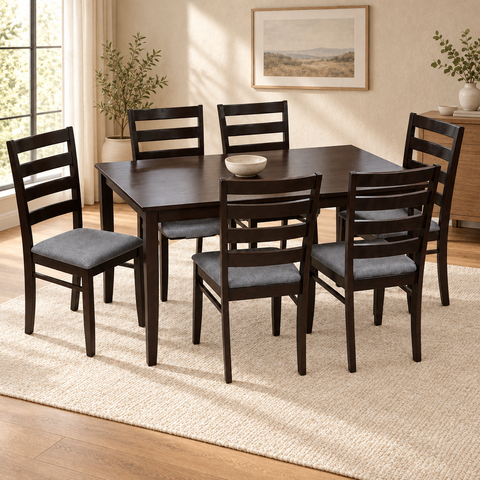 IH-OLIVIA-6 Dining Table Set with 6 Chairs UAE