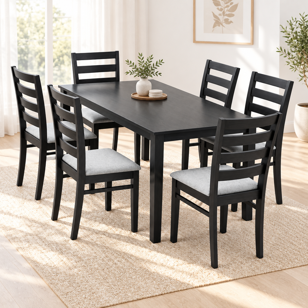 IH-OLIVIA-6 Dining Table Set with 6 Chairs UAE
