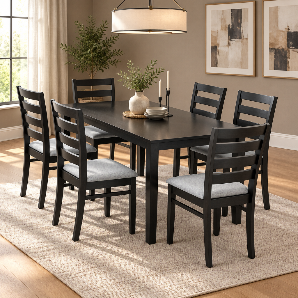 IH-OLIVIA-6 Dining Table Set with 6 Chairs UAE