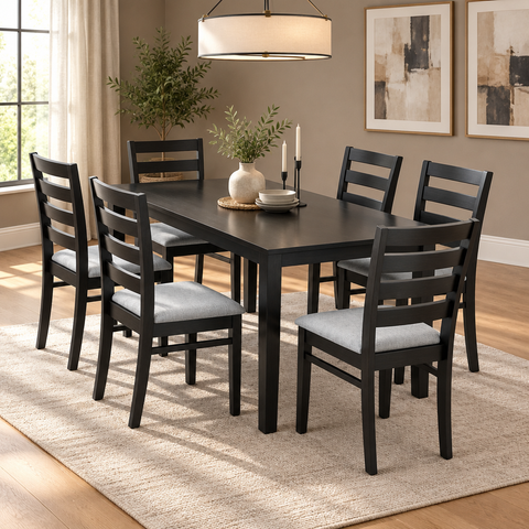 IH-OLIVIA-6 Dining Table Set with 6 Chairs UAE