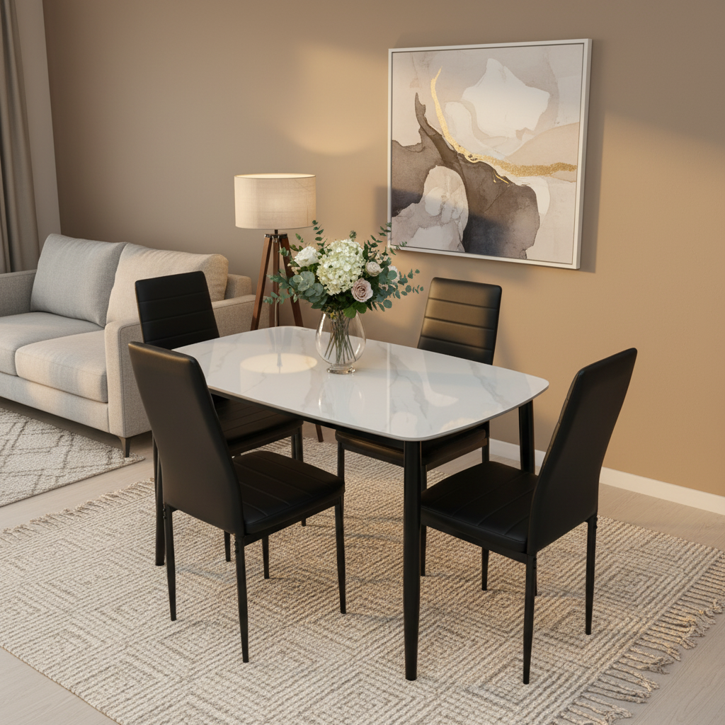 Premium Dining Table Set (Table Size 120x70) | Modern Dining Furniture UAE