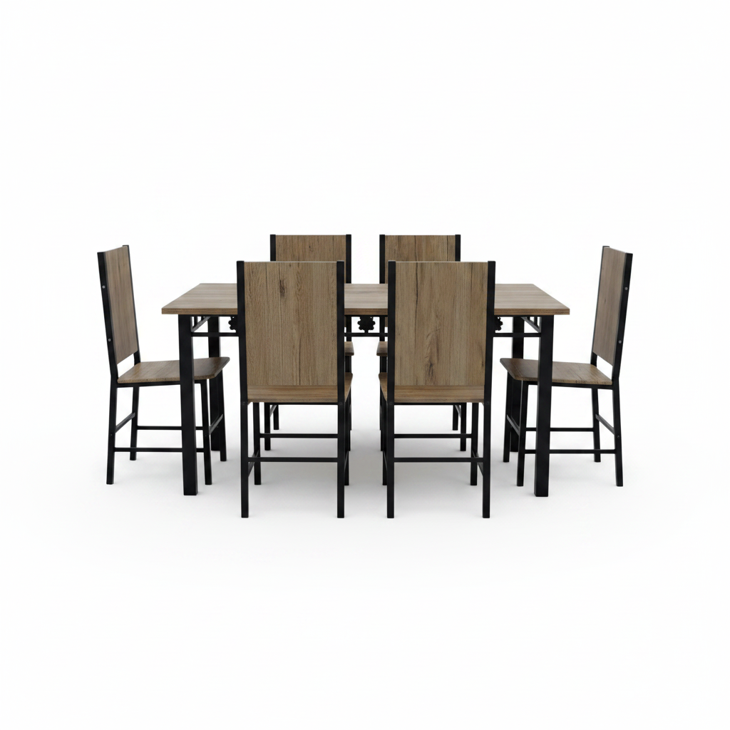 Dining Table & Chairs Set Front View – Contemporary Home Dining Furniture | UAE Wide Delivery | Dubai Sharjah