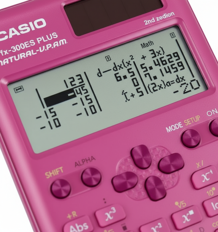 Casio Scientific Calculator fx-300ESPLS2 - Pink Edition with 252 Functions