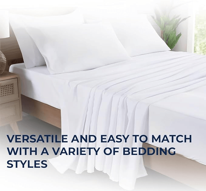 INFINI HOMES Flat Bedsheet- Premium Quality Soft and Breathable Fabric for Luxurious Comfort Polyester Plain