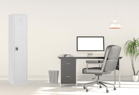 Space-saving metal locker cabinet 