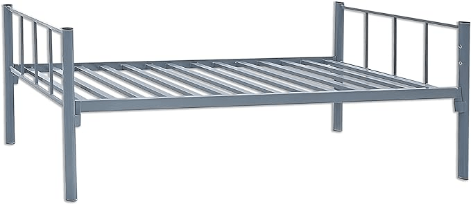 INFINI HOMES Steel Bed Frame UAE - Heavy Duty Metal Platform Dubai Abu Dhabi Sharjah Grey Regular Size