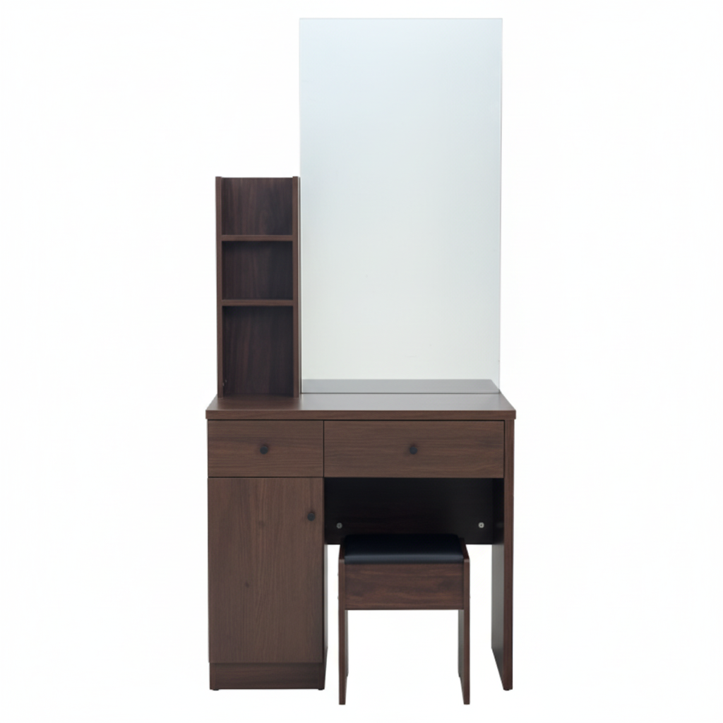 Dressing Table with Stool IH 467 | Luxury Vanity Table UAE Walnut