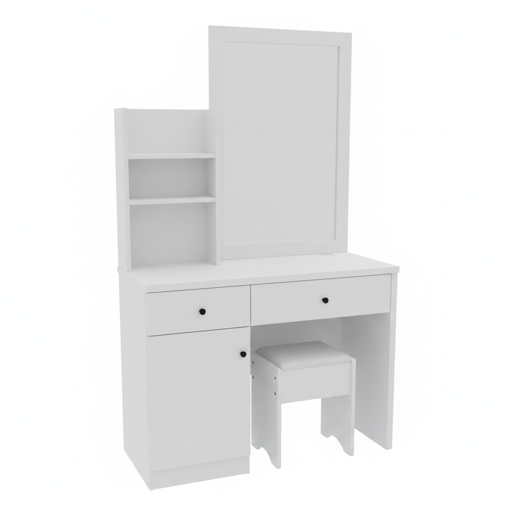 Dressing Table with Stool IH 467 | Luxury Vanity Table UAE White