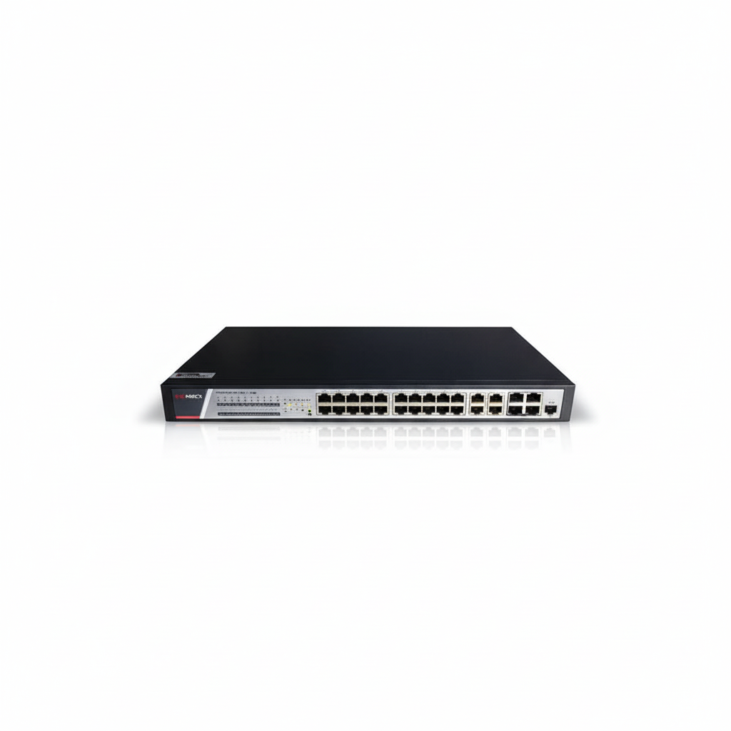 Hikvision DS-3E2528P-B 24-Port Gigabit Ethernet PoE Switch UAE | 370W PoE+ Network Switch Dubai Abu Dhabi Sharjah Ajman Umm Al Quwain Ras Al Khaimah Fujairah