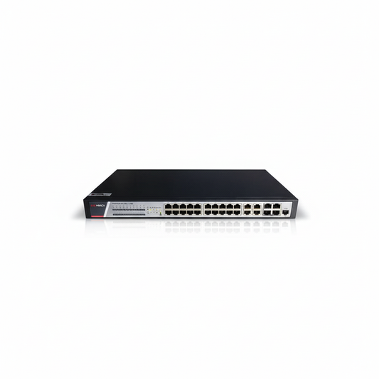 Hikvision DS-3E2528P-B 24-Port Gigabit Ethernet PoE Switch UAE | 370W PoE+ Network Switch Dubai Abu Dhabi Sharjah Ajman Umm Al Quwain Ras Al Khaimah Fujairah