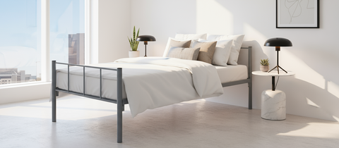 Premium Steel Single Bed Frame UAE | Heavy Duty Metal Bed Dubai Abu Dhabi | INFINI HOMES