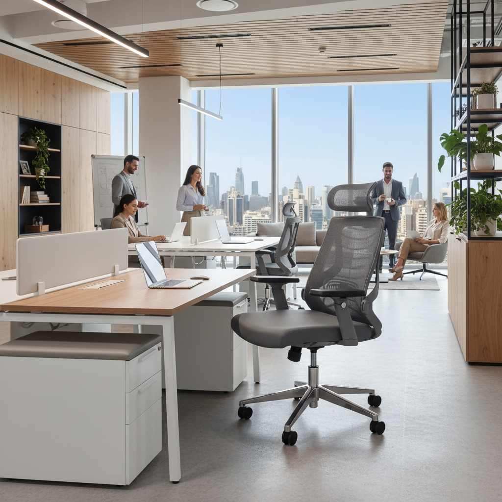 Office Chair Grey IH-8805 | Premium Ergonomic Seating UAE | Dubai Abu Dhabi Sharjah