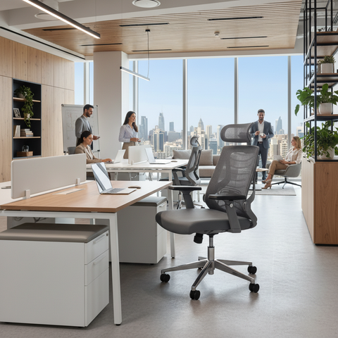 Office Chair Grey IH-8805 | Premium Ergonomic Seating UAE | Dubai Abu Dhabi Sharjah
