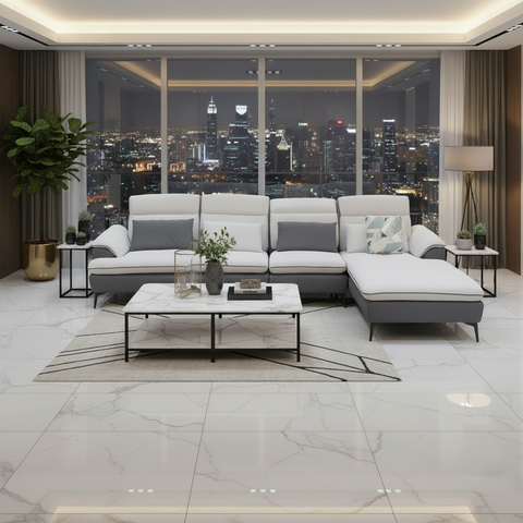 L Shape Fabric Sofa | IH CS-1003 | 356×104×175 cm | Grey