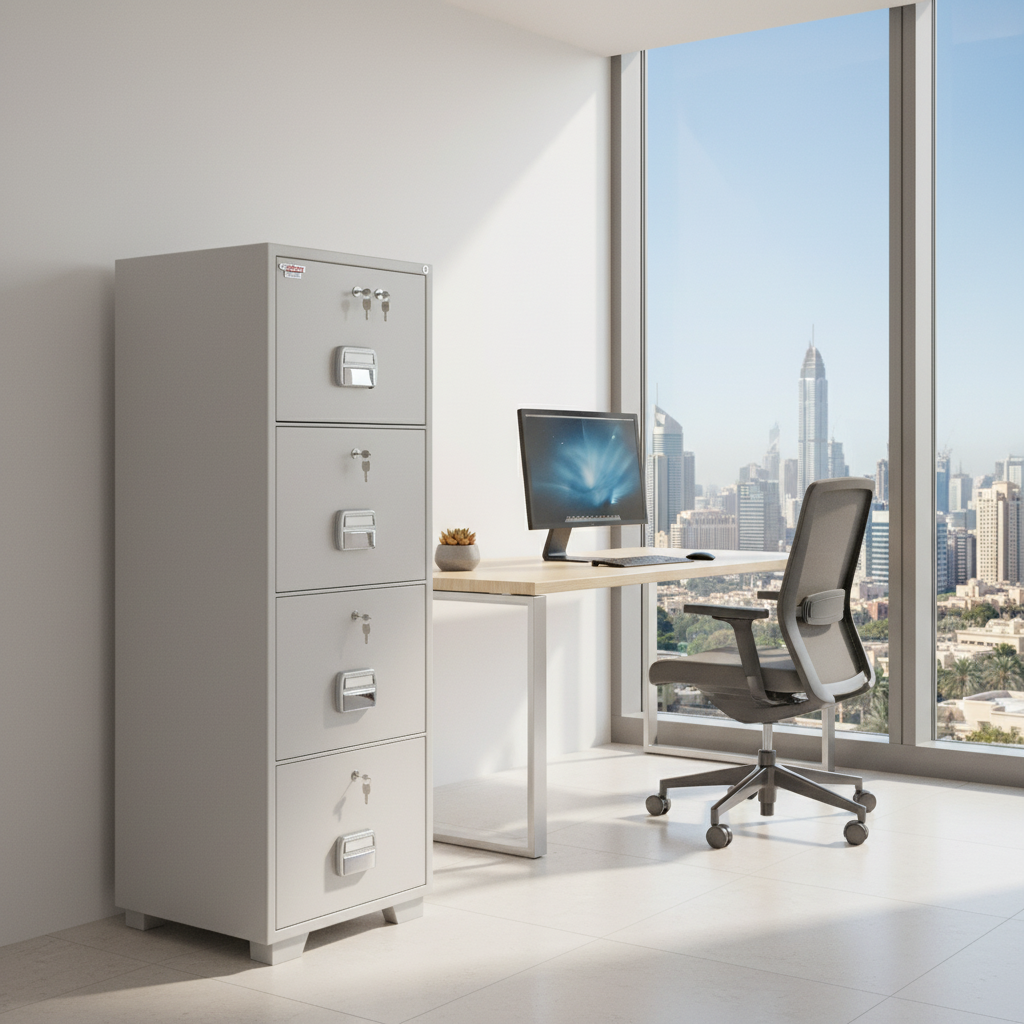 Eagle Safes FR Filing Cabinet SF680-4TKK - 4 Drawer Fire Resistant Safe UAE | Dubai Abu Dhabi Sharjah