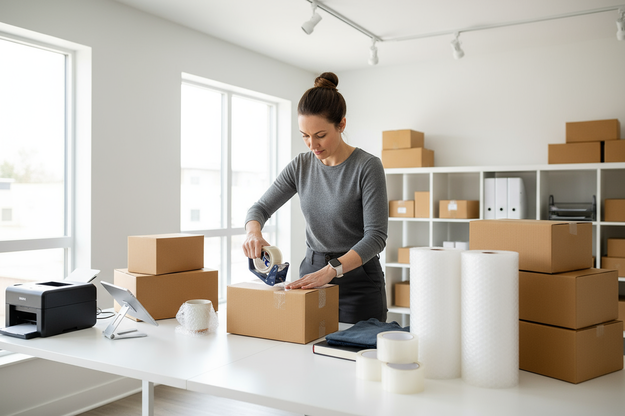 Moving Boxes Dubai UAE - Complete Packing Kit with Tape & Supplies | INFINI HOMES