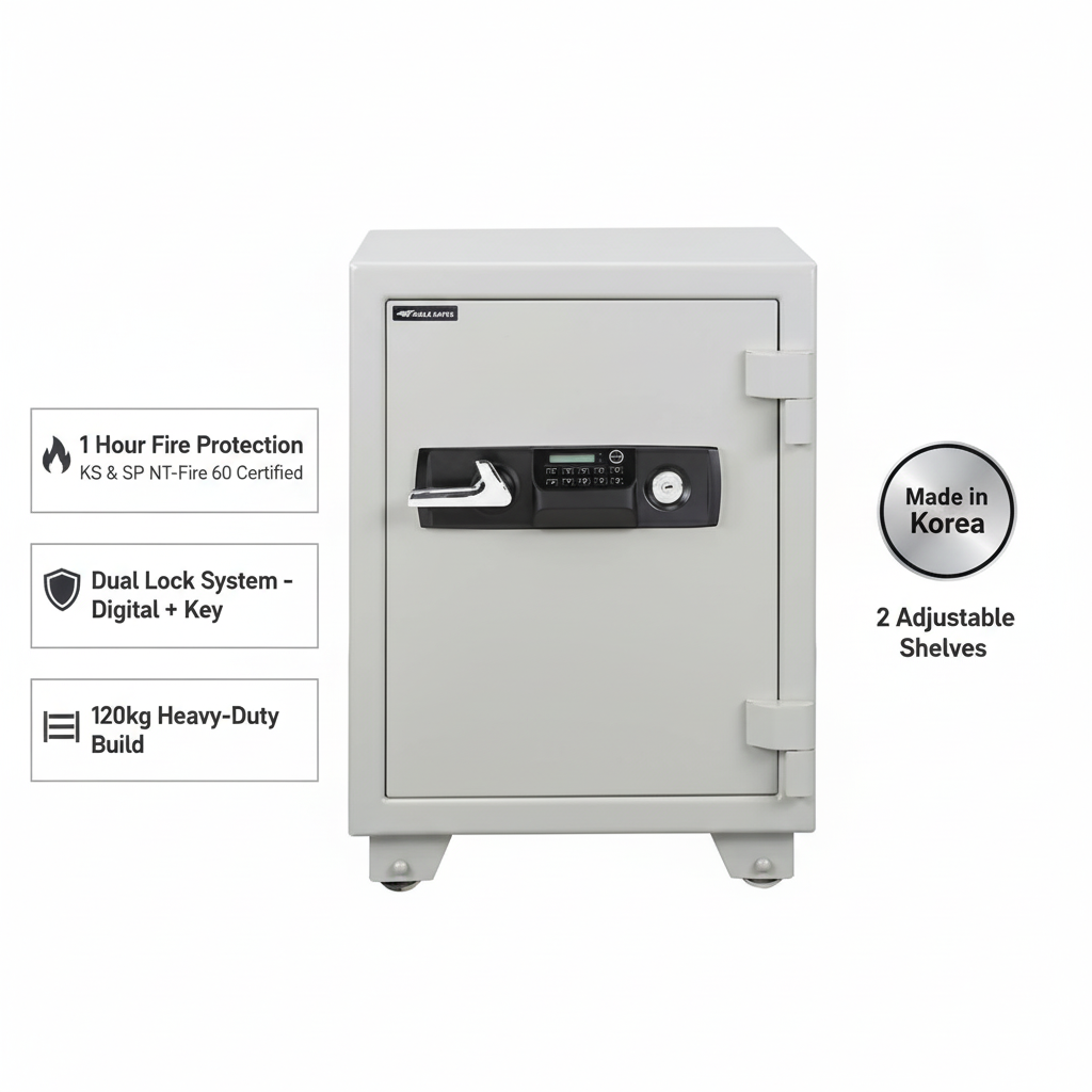 Fire Resistant Safe UAE - Eagle ES-065 Digital Safe with Key Lock | 1 Hour Fire Protection
