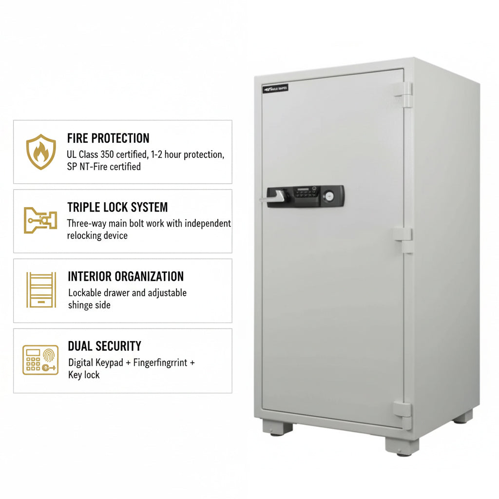 Eagle ES-350 Fire-Resistant Safe – Digital + Key Lock System