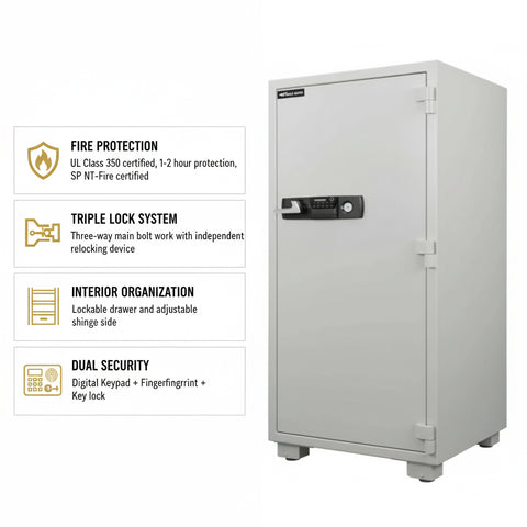 Eagle ES-350 Fire-Resistant Safe – Digital + Key Lock System