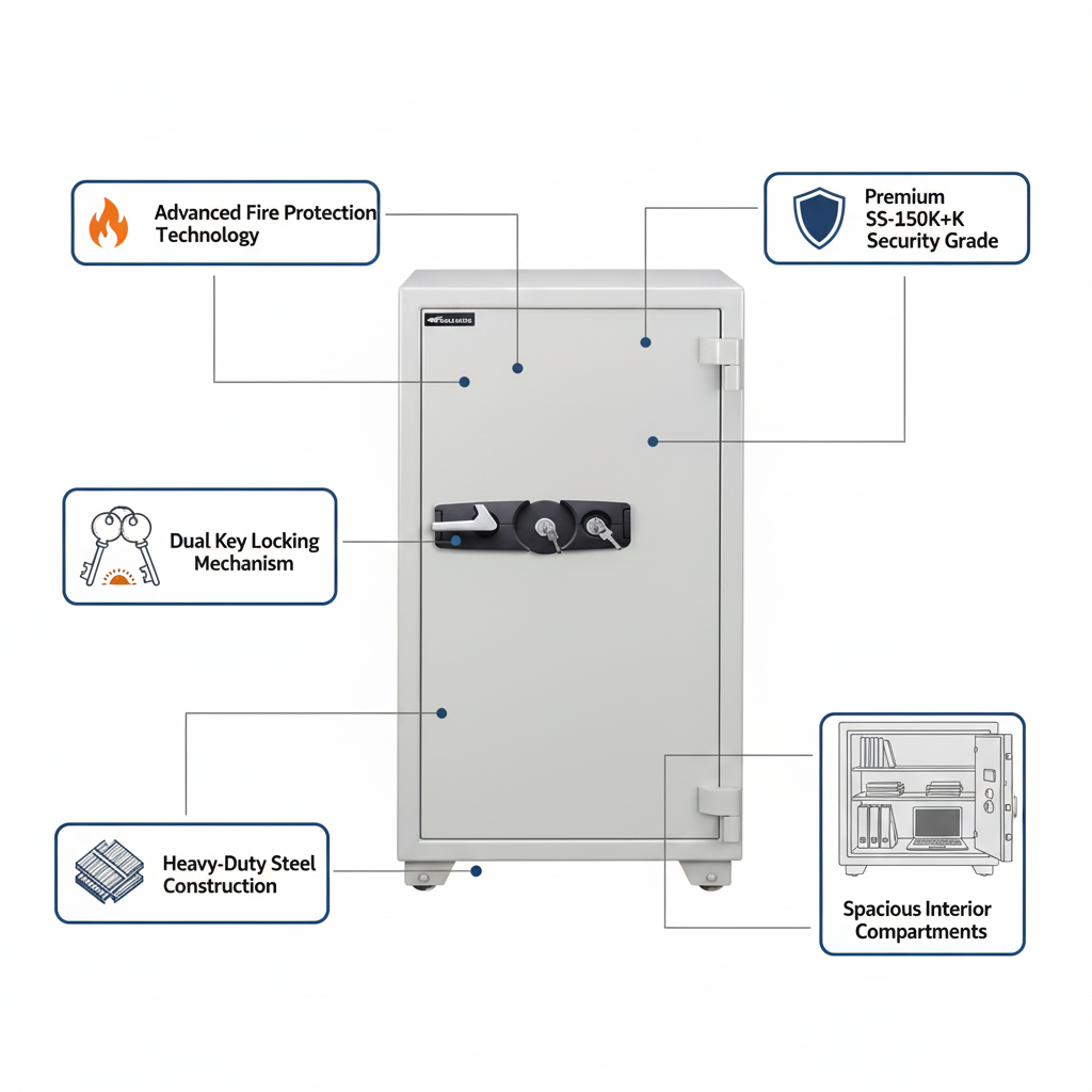 Eagle Fire Resistant Safe SS-150K+K | Premium Security Safe UAE | Dubai Abu Dhabi Sharjah