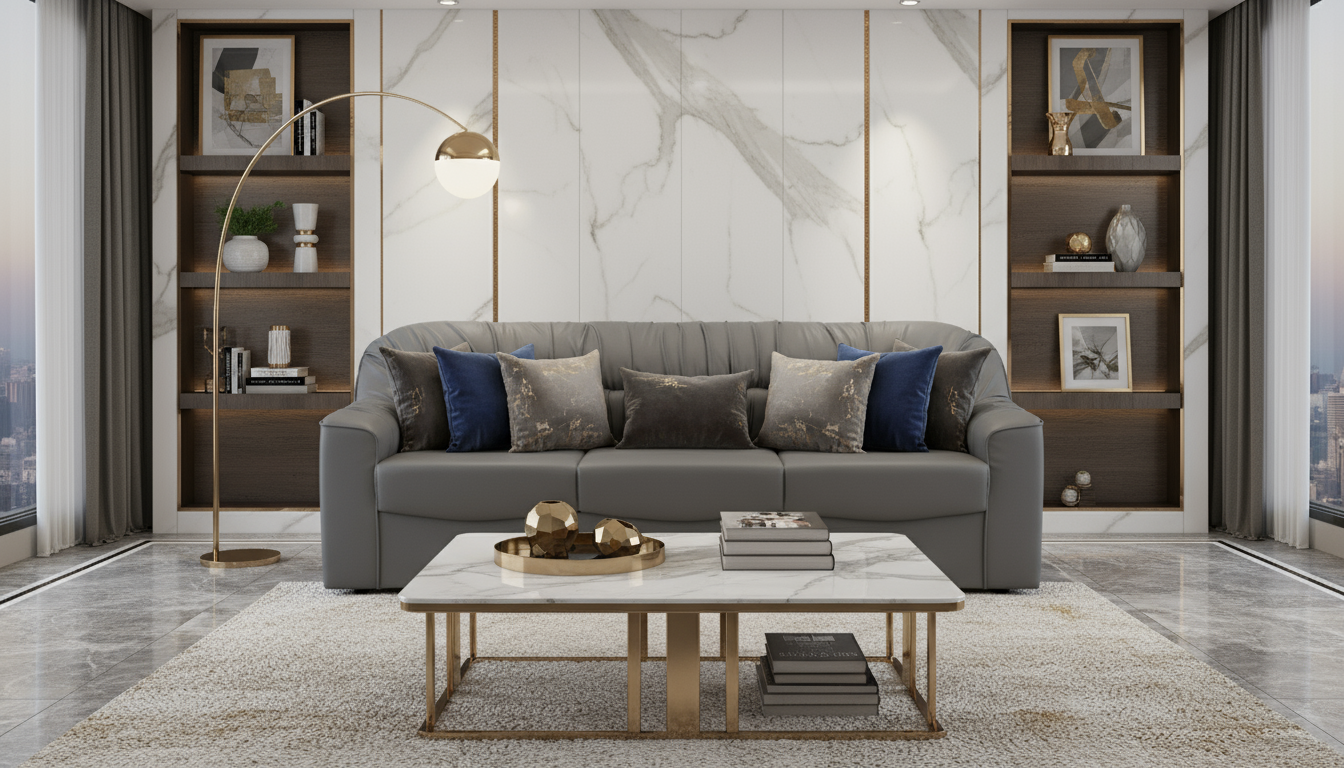 INFINI HOMES 3 Seater Sofa UAE - Model Tabura Black W195cm Dubai Abu Dhabi Sharjah