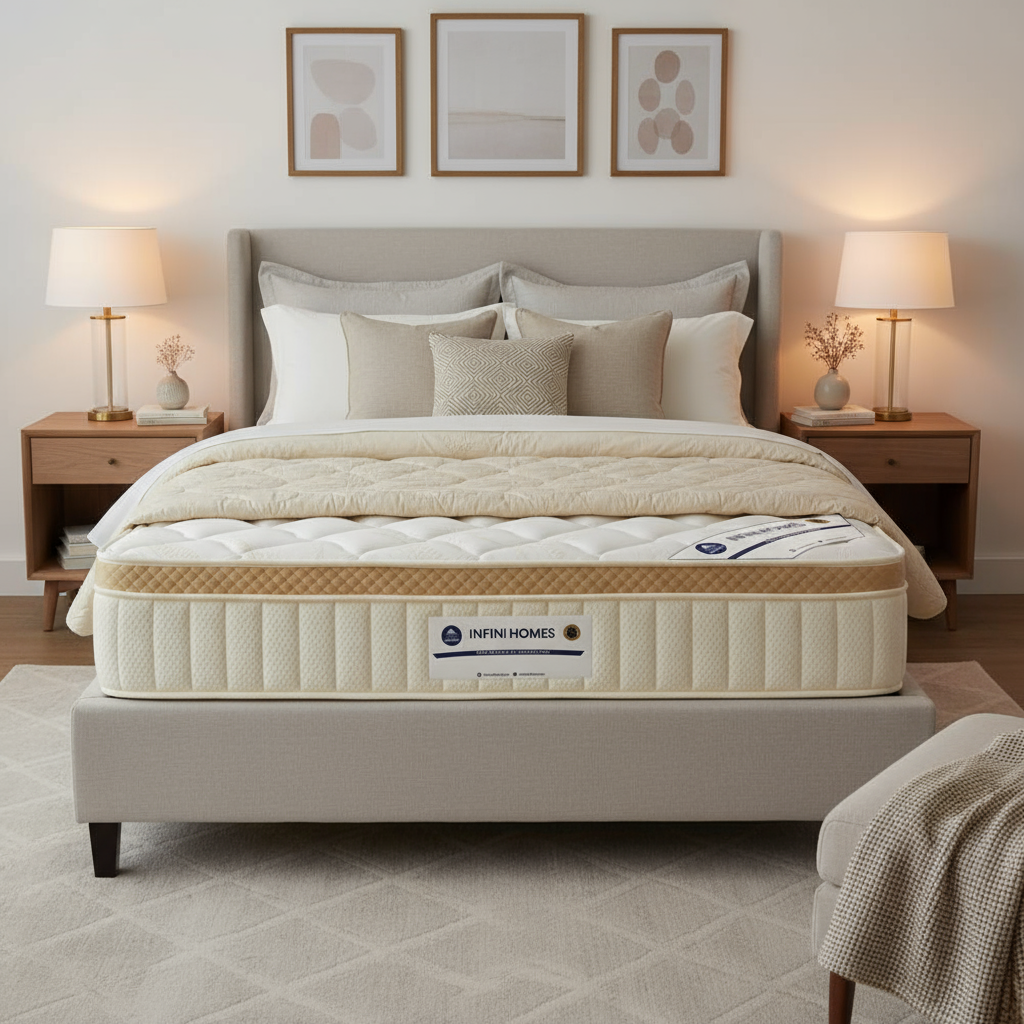 INFINI HOMES Premium Eurotop Cool Gel Memory Foam Mattress - King 180x200x30cm