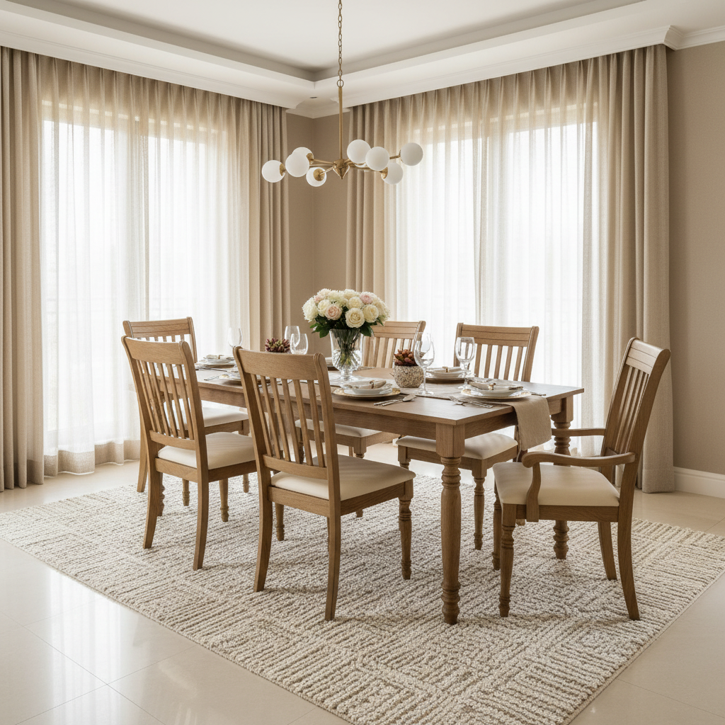 Dining Table Set IH 3746 (1+6) | 7-Seater Dining Furniture Dubai, Abu Dhabi, Sharjah